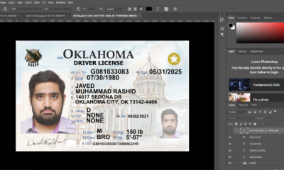 Oklahoma DL Editable PSD Template