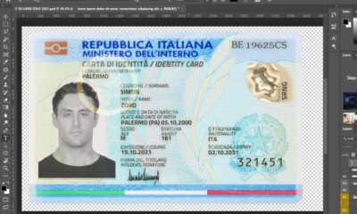 Italian ID Card Editable Template