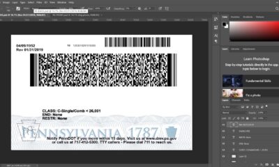 Pennsylvania DL Editable PSD Template