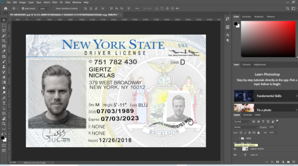 New York DL Editable PSD Template