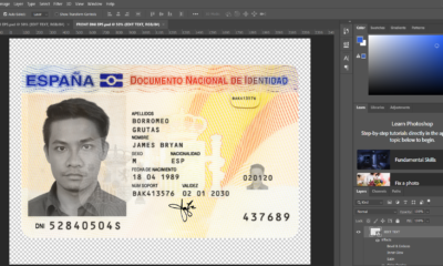 Spain ID Card Editable PSD Template