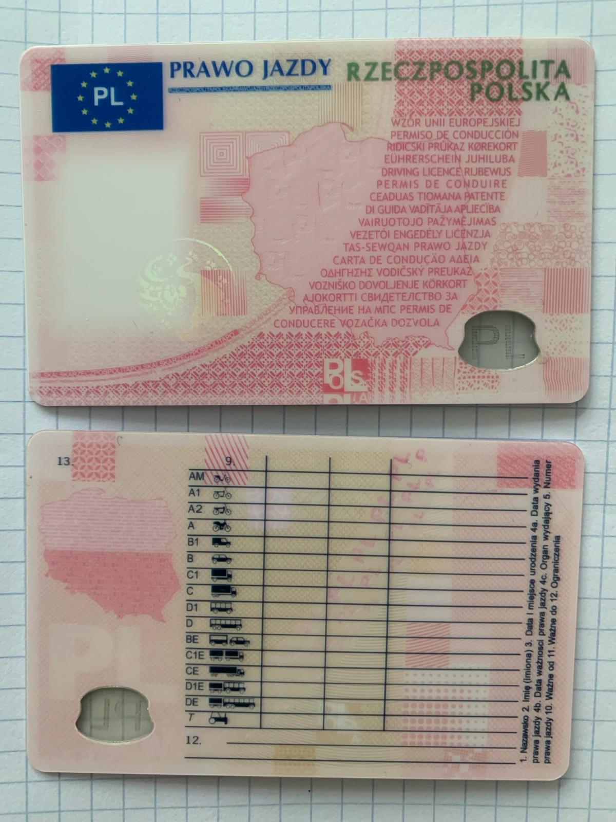 Blank Poland ID Card