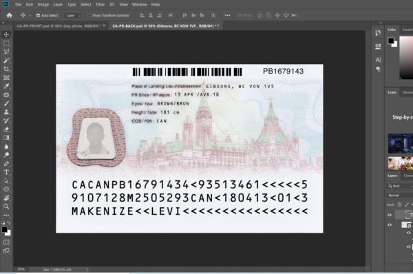 Canada PR Editable PSD Template