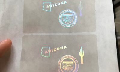 Arizona DL Overlay Hologram Sticker